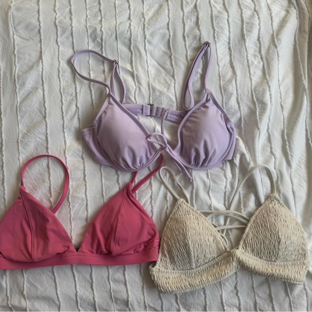 Women's Intimates Set - Pink, Cream, and Lavender Bras